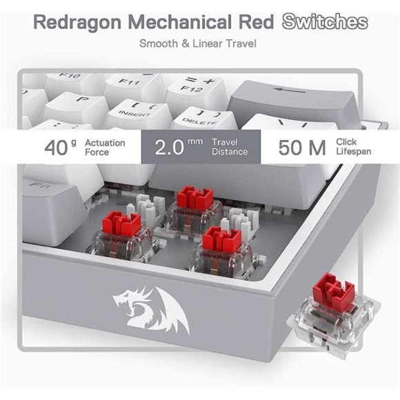 K617 Fizz 60% Wired RGB Gaming Keyboard, 61 Keys Compact Mechanical Keyboard - Picture 6 of 6